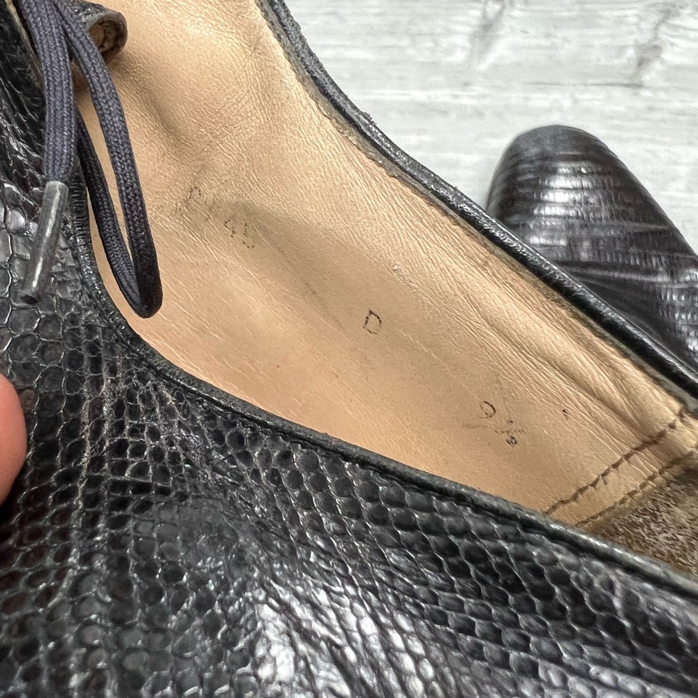 Traversi of Fratelli Dark Brown Lizard Skin Oxfords 9.5 D - Picture 9 of 11